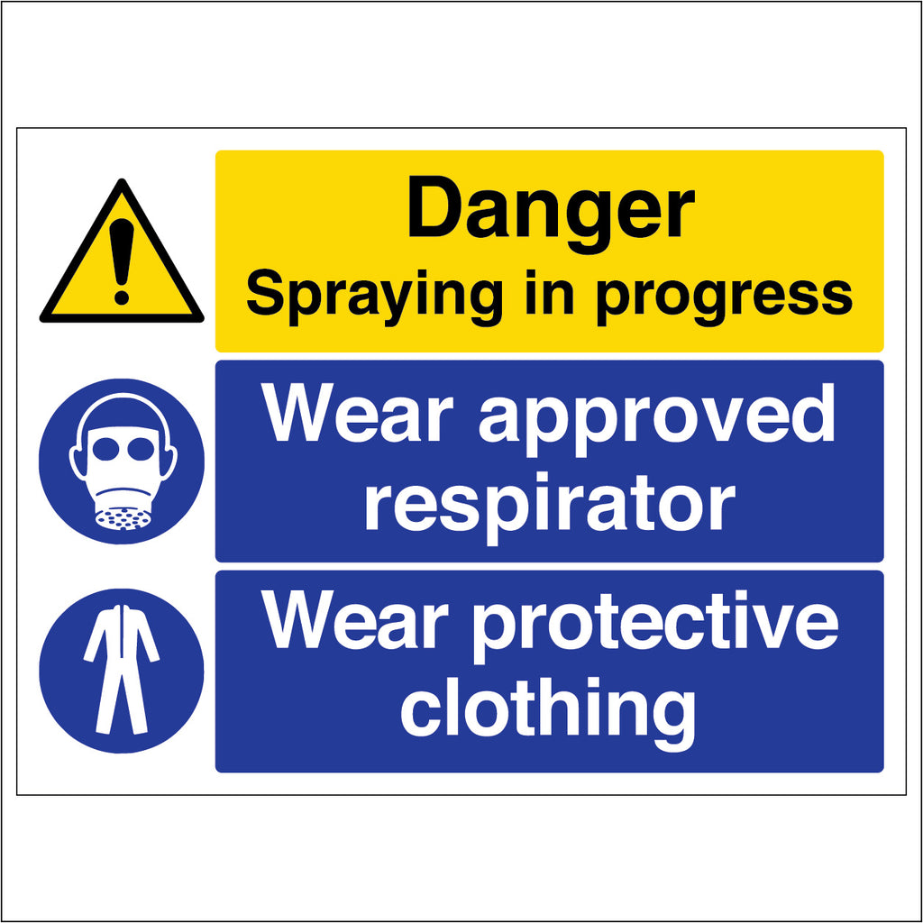 Danger Spraying In Progress Safety Sign Compliant Worksites