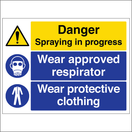 Danger Spraying In Progress Safety Sign Compliant Worksites