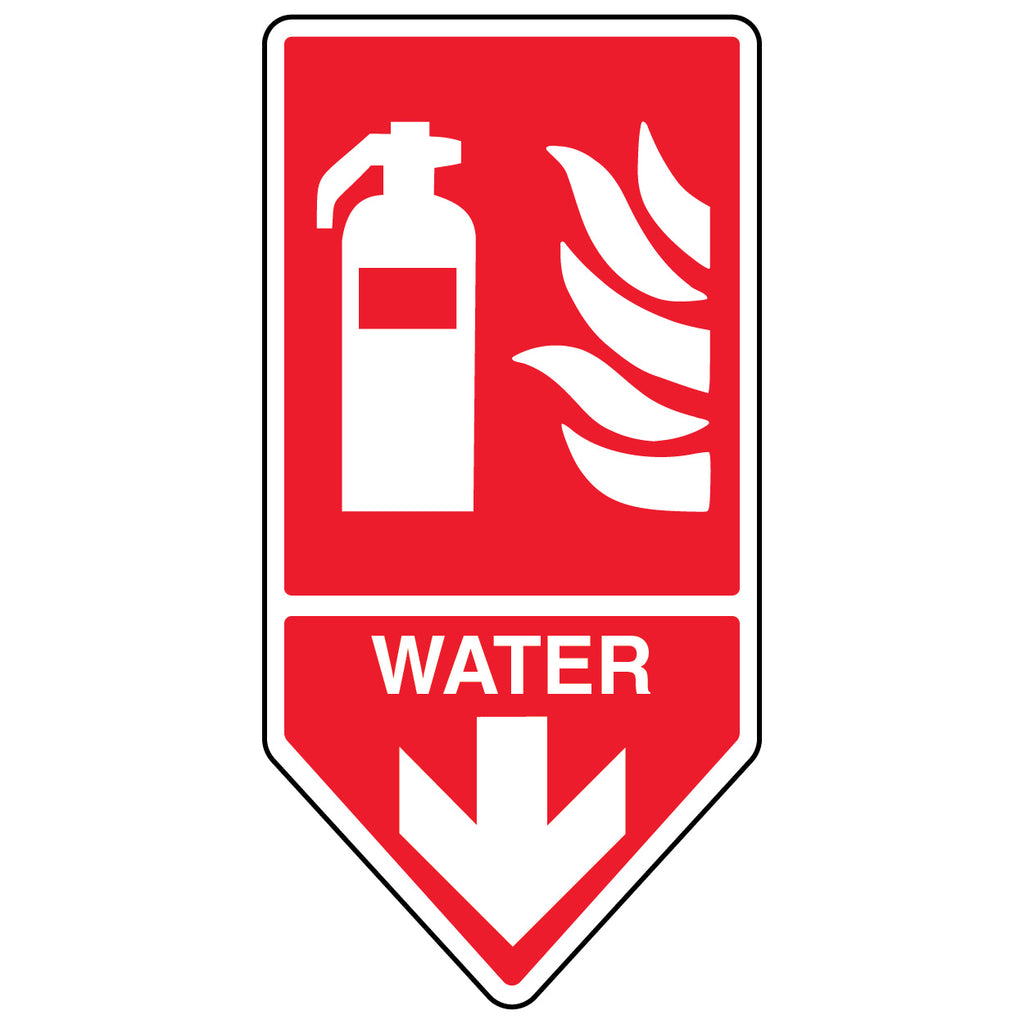 Water Fire Extinguisher Shaped Safety Sign For Staff