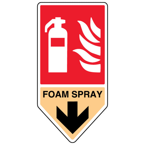 Foam Spray Fire Extinguisher Safety Sign Clear For Workplace
