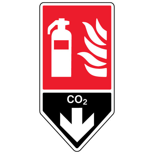 CO2 Fire Extinguisher Safety Sign Eye Catching For Staff