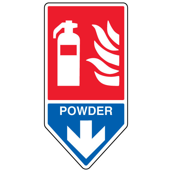 Powder Fire Extinguisher Shaped Safety Sign For Workplace