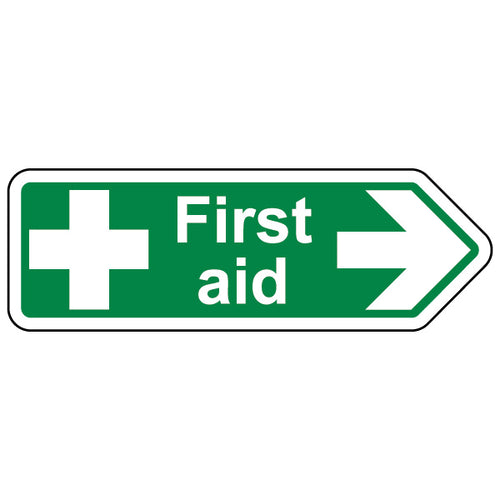 First Aid Arrow Right Safety Sign High Visibility Workplace
