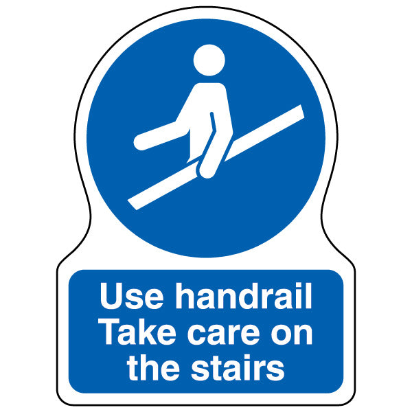 Use Handrail Safety Sign High Visibility For Workplace