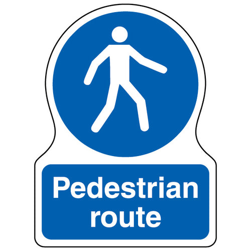 Pedestrian Route Safety Sign Workplace High Visibility