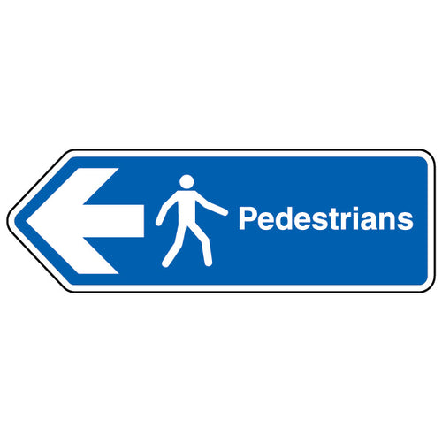 Pedestrians Arrow Left Safety Sign Visibility Workplace