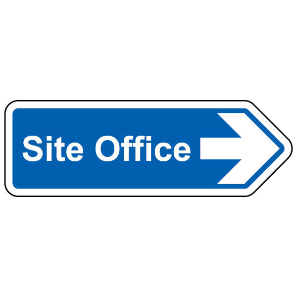 Site Office Arrow Right Safety Sign High Visibility Crew