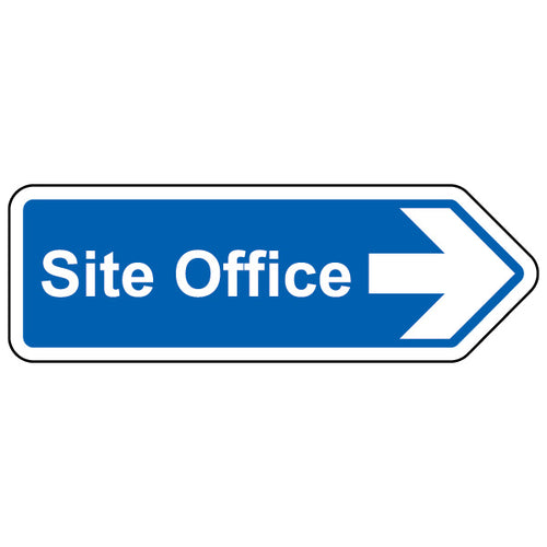 Site Office Arrow Right Safety Sign High Visibility Crew