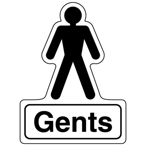 Gents Toilets Shaped Safety Sign High Visibility Workplace