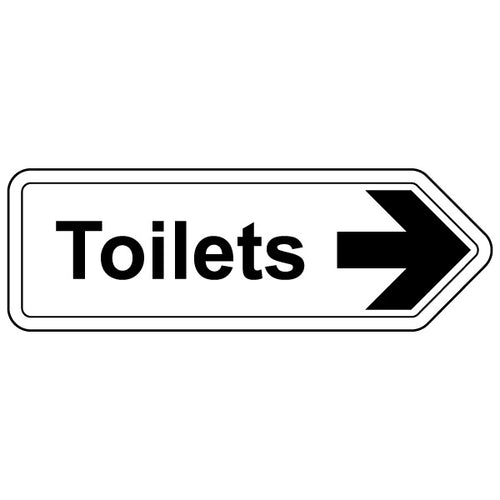Toilets Arrow Right Safety Sign Attention Grabbing Now