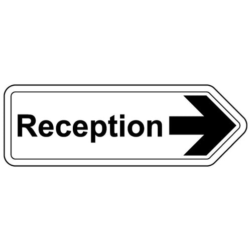 Reception Arrow Right Safety Sign High Visibility Office