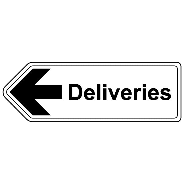 Deliveries Arrow Left Safety Sign High Visibility Warehouse