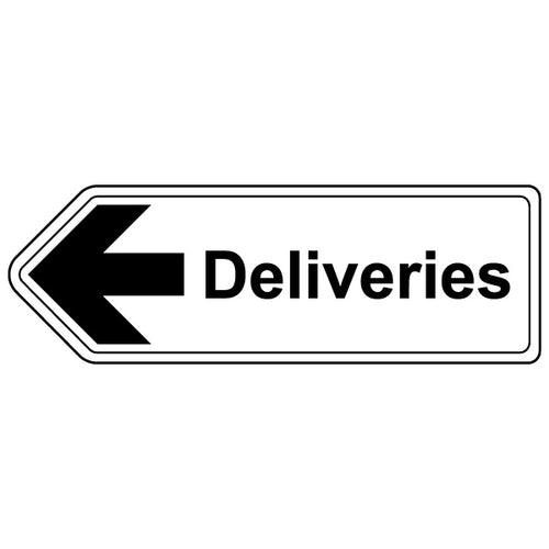 Deliveries Arrow Left Safety Sign High Visibility Warehouse