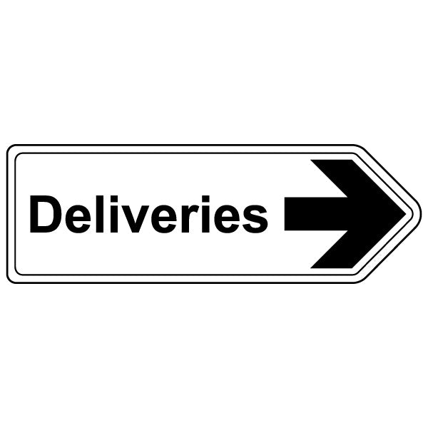 Deliveries Arrow Right Safety Sign Highly Visible For Team