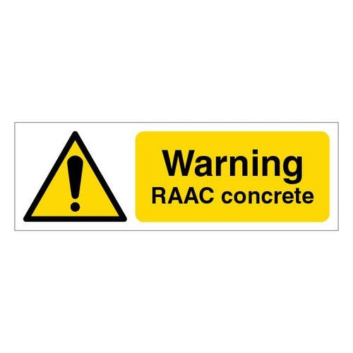 RAAC Concrete Safety Sign Durable EN ISO 7010 For Buildings