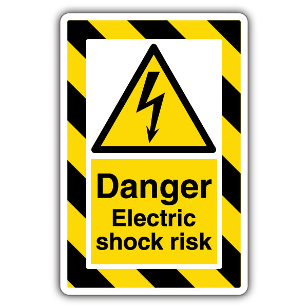Danger Electric Shock Safety Sign ExtraViz High Vis Site