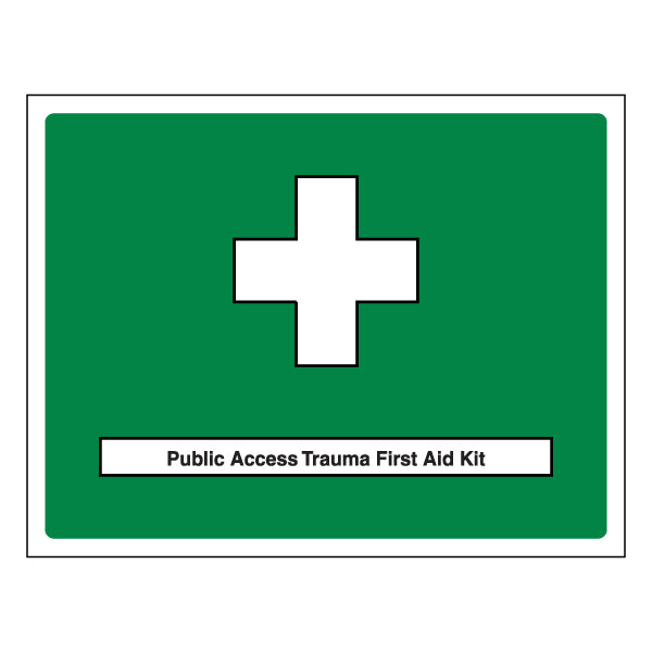 Trauma First Aid Kit Safety Sign For Workplaces Visible