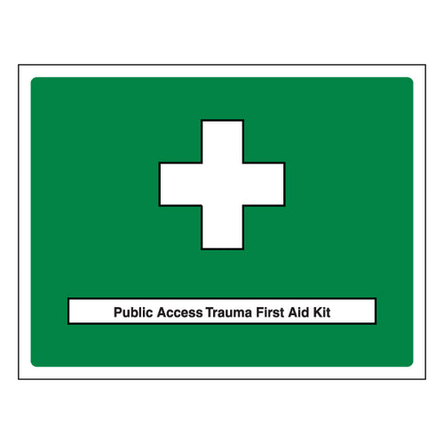 Trauma First Aid Kit Safety Sign For Workplaces Visible