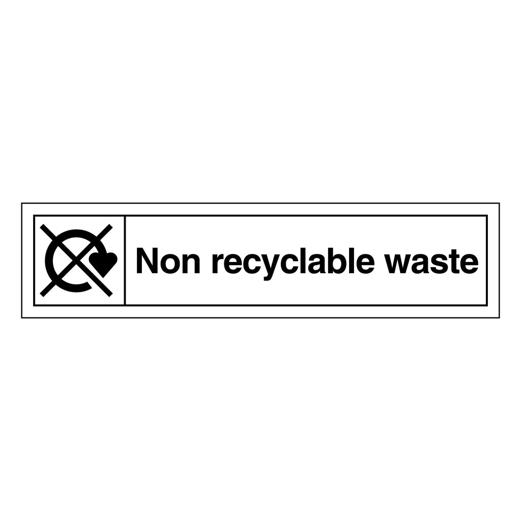 WRAP Non Recyclable Waste Safety Sign Schools 2025 Official