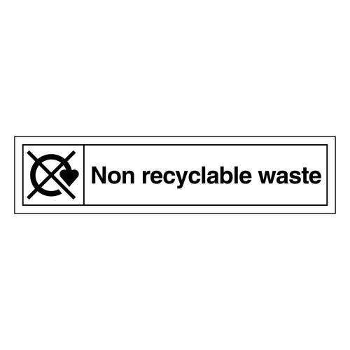 WRAP Non Recyclable Waste Safety Sign Schools 2025 Official