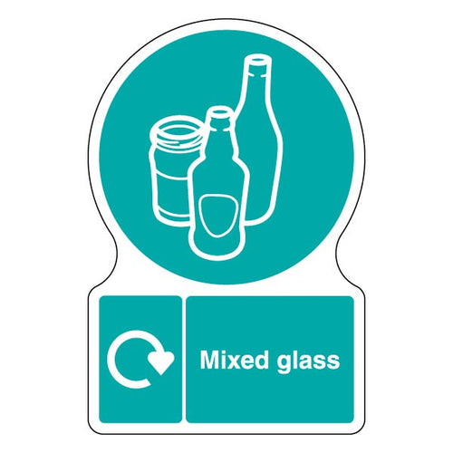 Shaped WRAP Mixed Glass Safety Sign For Schools 2025
