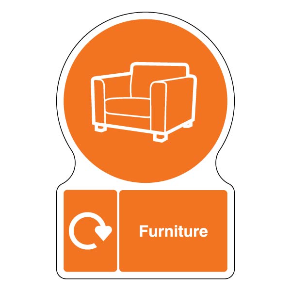 WRAP Shaped Recycling Safety Sign For Schools And Business