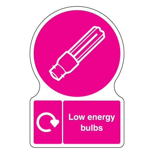 WRAP Low Energy Bulbs Safety Sign Compliant For Schools
