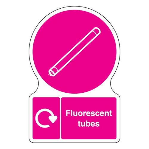 Shaped WRAP Fluorescent Tubes Safety Sign For Schools