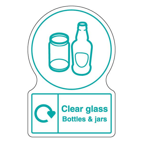 WRAP Clear Glass Bottles Jars Safety Sign For Schools
