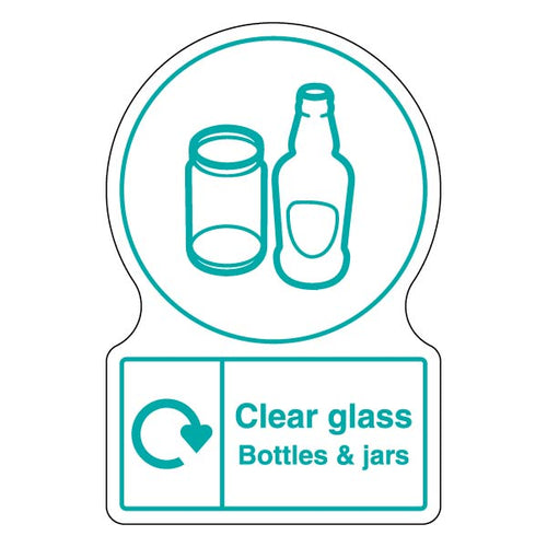 WRAP Clear Glass Bottles Jars Safety Sign For Schools