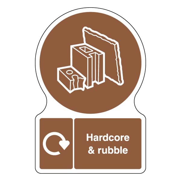 WRAP Hardcore Rubble Safety Sign Compliant Schools Businesses