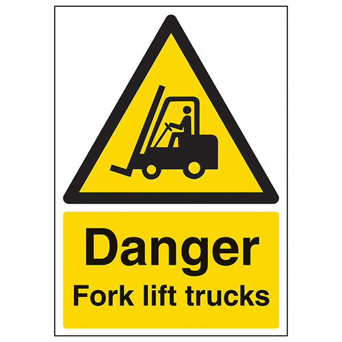 Danger Fork Lift Trucks - A4