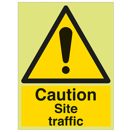 GITD Glow Caution Site Traffic Safety Sign For Contractors