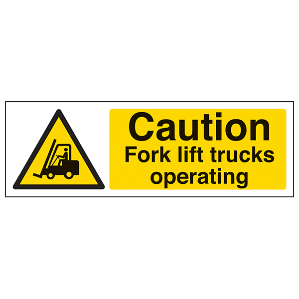 Forklift Trucks Safety Sign Hi Visibility Sticker Warehouse