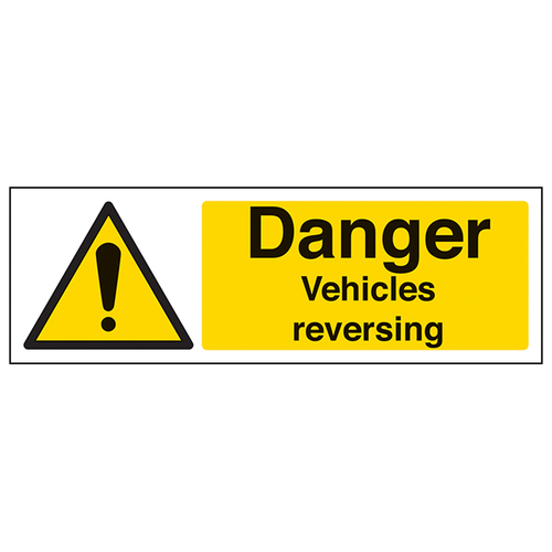 Danger Vehicles Reversing Safety Sign Essential For Site