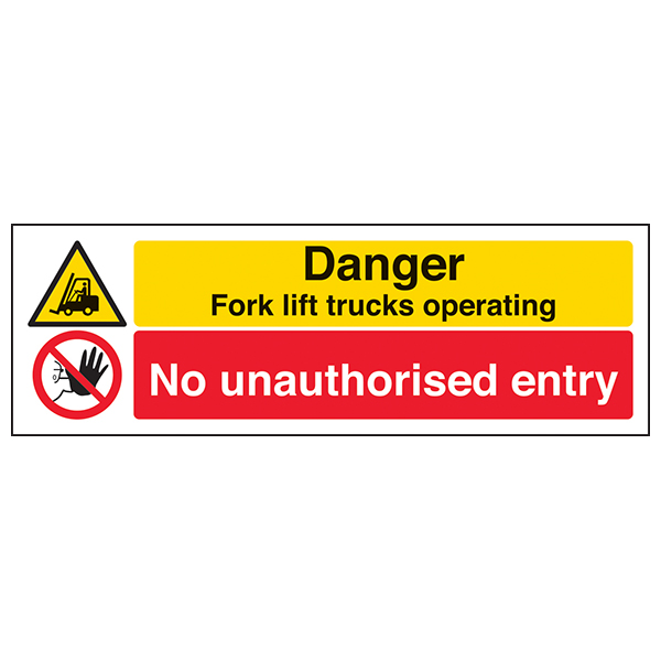 Forklift Trucks Safety Sign Workplace High Visibility