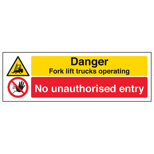 Forklift Trucks Safety Sign Workplace High Visibility