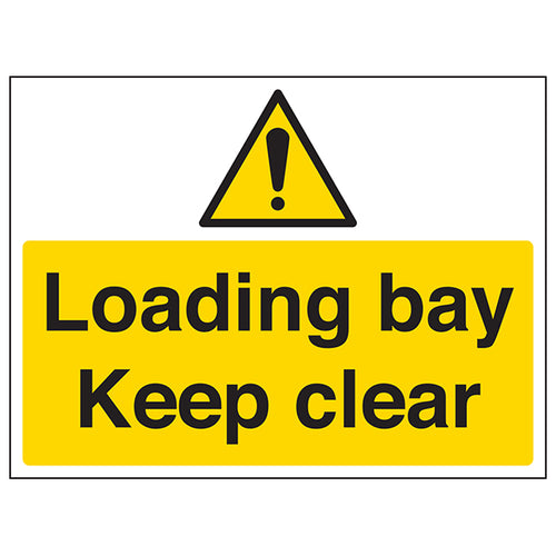 Loading Bay Keep Clear Safety Sign High Contrast Site Staff