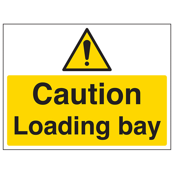 Caution Loading Bay Safety Sign Durable For Warehouse