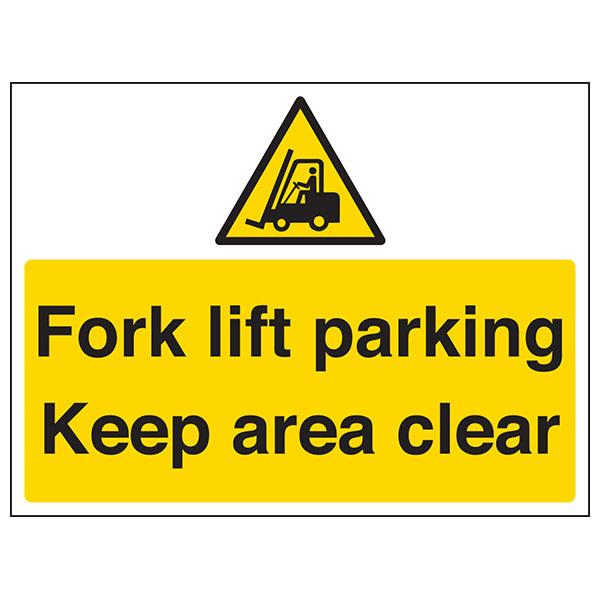 Fork Lift Parking Safety Sign Compliant For Warehouse