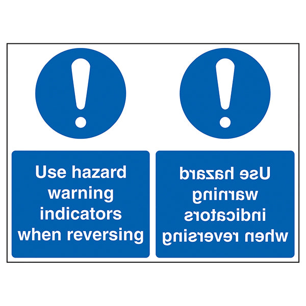 Mirrored Hazard Warning Safety Sign For Warehouse Drivers
