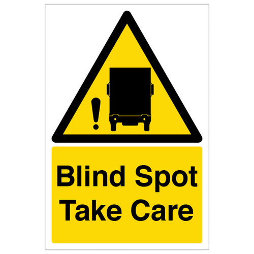 Blind Spot Safety Sign Self Adhesive High Visibility HGV