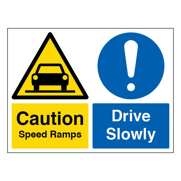 Caution Speed Ramps Safety Sign Prevent Injuries Drivers