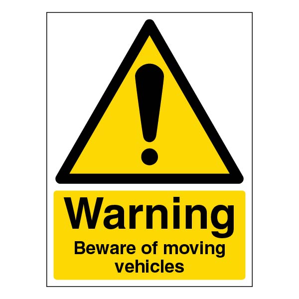 Moving Vehicles Safety Sign High Visibility For Site