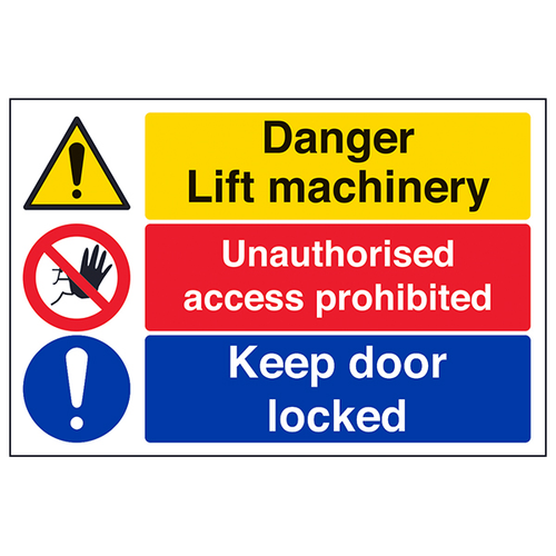Lift Machinery Danger Safety Sign Durable For Workplaces