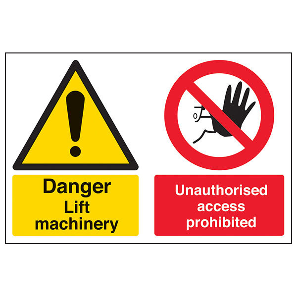 Danger Lift Machinery Safety Sign Durable Compliant At Work