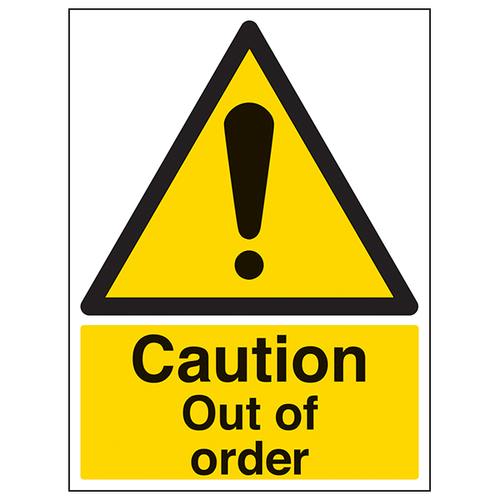 Caution Out Of Order Safety Sign Compliant Durable Now