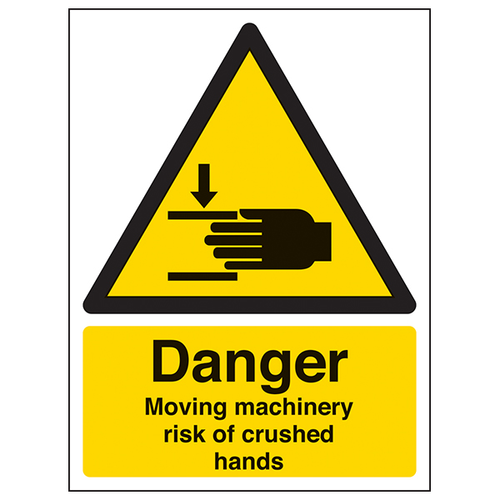 Danger Moving Machinery Safety Sign EN ISO 7010 For Workers