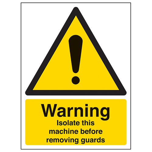 Industrial Isolation Safety Sign Prevents Injury For Workers