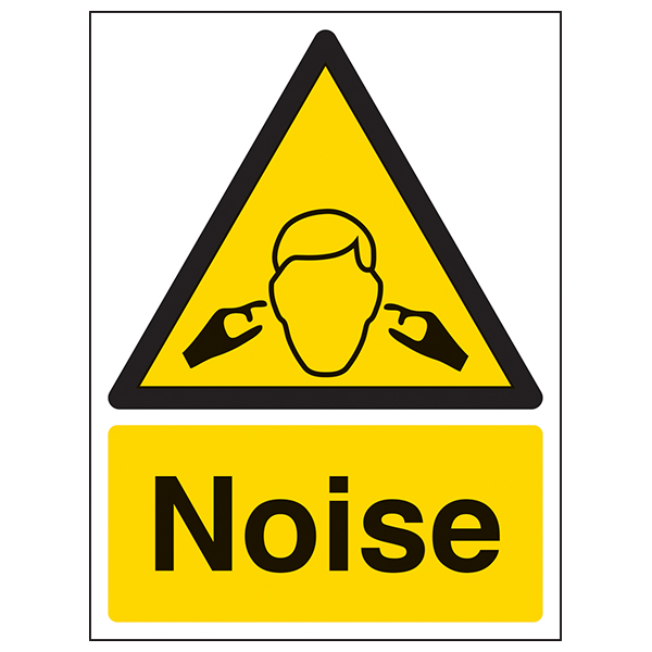 Noise Safety Sign 85dBA Warning For Staff Earcare Guide